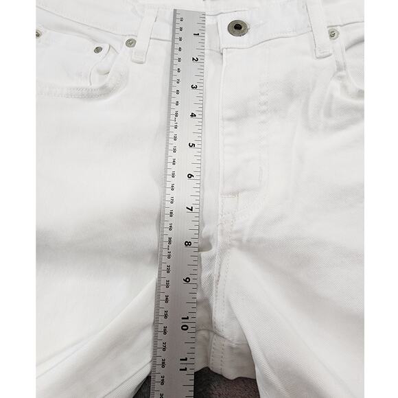 Ella Moss Jeans Womens 6/28 White High Waist Straight Leg Stretch Denim Ankle - Picture 10 of 13